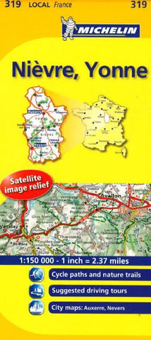 Buy map Nievre, Yonne (319) by Michelin Maps and Guides