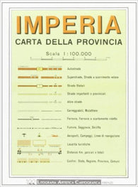 Buy map Imperia Province, Italy by Litografia Artistica Cartografica