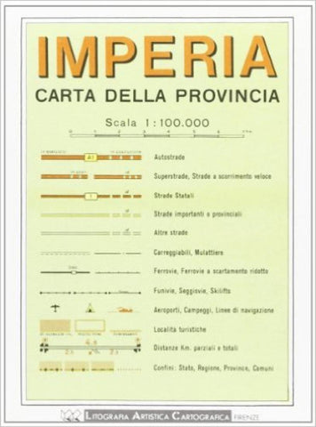 Buy map Imperia Province, Italy by Litografia Artistica Cartografica