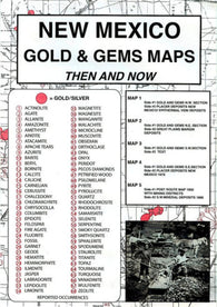 Buy map New Mexico : gold & gems maps : then and now