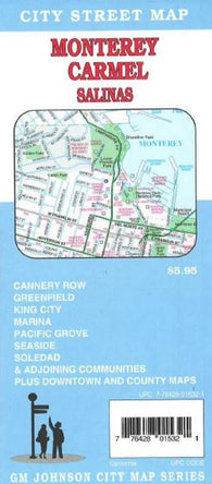 Buy map Monterey, Carmel, and Salinas, California by GM Johnson