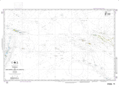 Buy map Tonga To Archipel Des Tuamotu (Omega) (NGA-606-1) by National Geospatial-Intelligence Agency