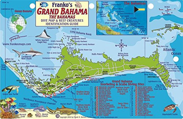 Buy map Bahamas Fish Card, Grand Bahama 2010 by Frankos Maps Ltd.
