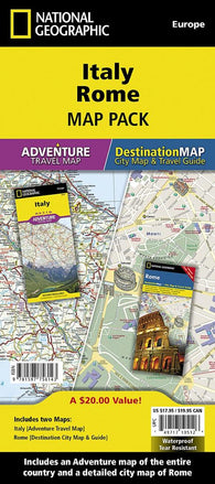 Buy map Italy, Rome Map Pack Bundle by National Geographic Maps
