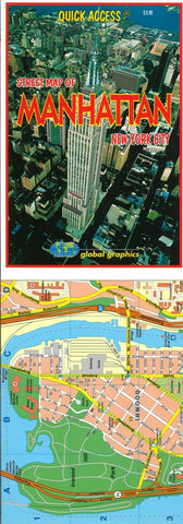 Buy map Manhattan, New York, Quick Access Map by Global Graphics