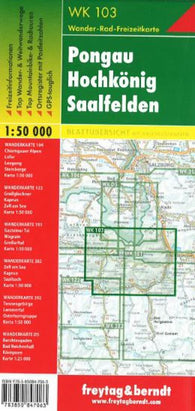 Buy map Pongau, Hochkonig, Saalfel, WK 103 by Freytag-Berndt und Artaria