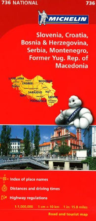 Buy map Slovenia, Croatia, Bosnia-Herzegovina, Yugoslavia and Macedonia (736) by Michelin Maps and Guides