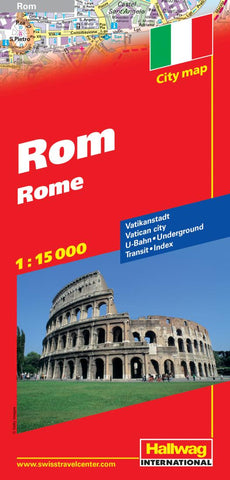 Buy map Rome, Italy by Hallwag