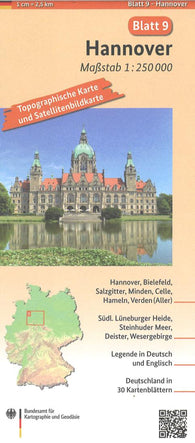 Buy map Hannover 1:250 000, blatt 9