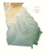 Buy map Georgia [Physical, 45x40, Laminated]