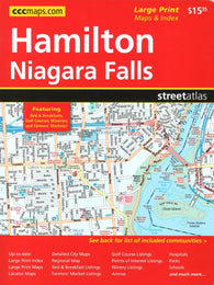 Buy map Hamilton and Niagara Falls, ON Street Atlas (Large Print) by Canadian Cartographics Corporation