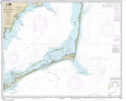 Buy map Cape Hatteras-Wimble Shoals to Ocracoke Inlet (11555-41) by NOAA