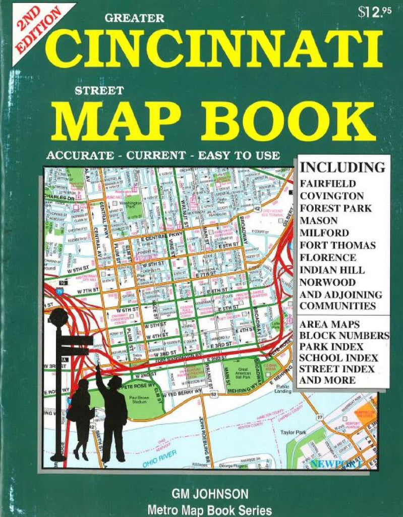 Buy map Cincinnati, Ohio, Street Map Atlas by GM Johnson YellowMaps