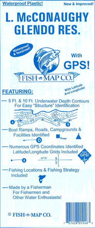Buy map Lake McConaughy Lake, Glendo Reservoir, Nebraska fishing map