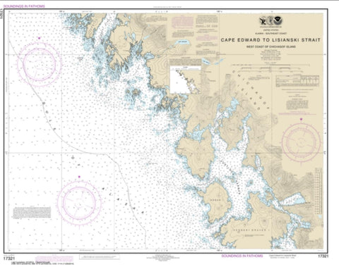 Buy map Cape Edward to Lisianski Strait, Chichagof Island (17321-10) by NOAA