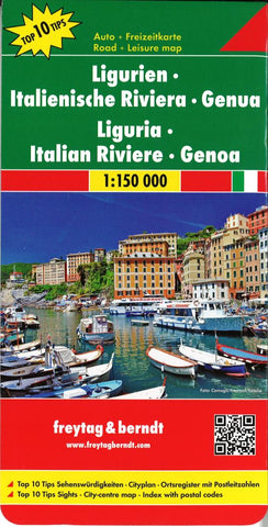Buy map Liguria, Italy by Freytag-Berndt und Artaria