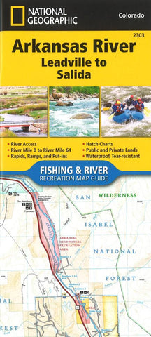 Buy map Arkansas River, Leadville to Salida, CO (Map 2303) by National Geographic Maps