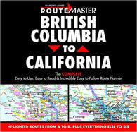 Buy map British Columbia to California, Drop-Down Route Planner by Route Master