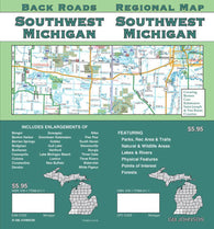 Buy map Michigan, Southwest, Back Roads by GM Johnson
