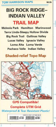 Buy map Big Rock Ridge and Indian Valley California Trail Map by Tom Harrison Maps