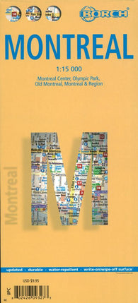 Buy map Montreal, Canada by Borch GmbH.