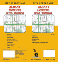 Buy map Albany, Americus, Tifton and Bainbridge, Georgia by GM Johnson