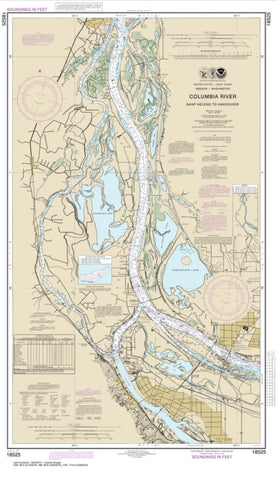 Buy map Columbia River Saint Helens to Vancouver (18525-37) by NOAA