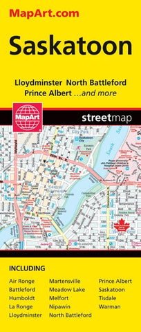 Buy map Saskatoon and Area Road Map