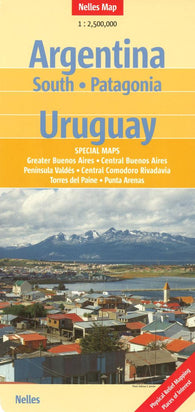 Buy map Southern Argentina, Patagonia, and Uruguay by Nelles Verlag GmbH