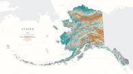 Buy map Alaska, Physical, Laminated Wall Map by Raven Maps