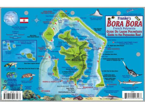 Buy map Bora Bora Fish Card, French Polynesia by Frankos Maps Ltd.