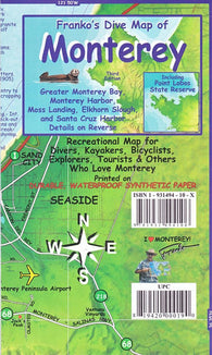 Buy map California Map, Monterey Bay Guide and Dive, laminated, 2011 by Frankos Maps Ltd.