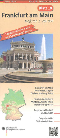 Buy map Frankfurt am Main 1:250 000, blatt 18