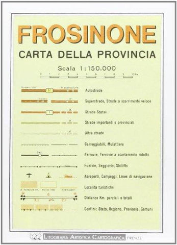Buy map Frosinone Province, Italy by Litografia Artistica Cartografica