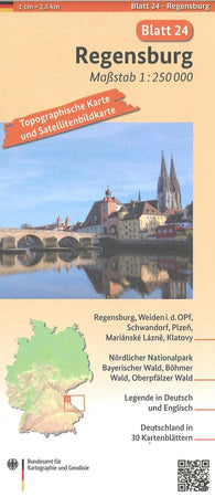 Buy map Regensburg 1:250 000, blatt 24
