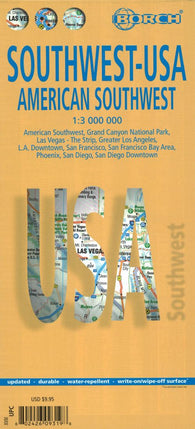 Buy map United States, Southwest by Borch GmbH.