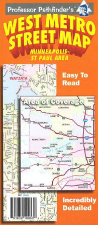 Buy map Minneapolis-St Paul, Minnesota, West Metro