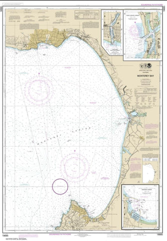 Buy map Monterey Bay; Monterey Harbor; Moss Landing Harbor; Santa Cruz Small Craft Harbor (18685-34) by NOAA