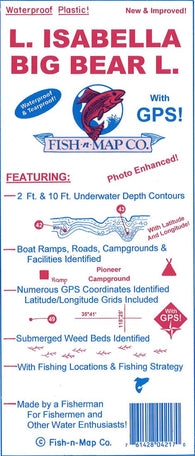 Buy map Isabella/Big Bear Lakes Fishing Map