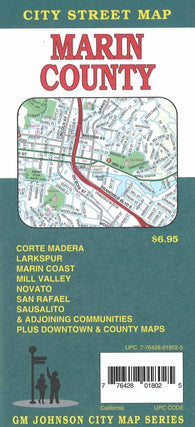 Buy map Marin County : city street map = San Rafael : Novato : Marin County : city street map