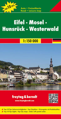 Buy map Eifel, Mosel, Hunsruck, Westerwald - Germany Road and Leisure Map by Freytag-Berndt und Artaria
