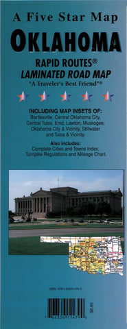 Buy map Oklahoma : Rapid Routes : laminated road map