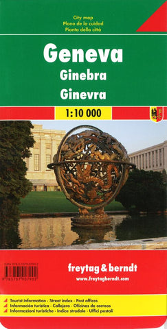 Buy map Geneva, Switzerland by Freytag-Berndt und Artaria