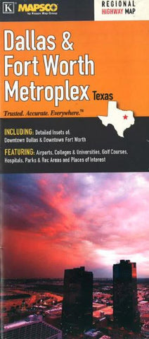 Buy map Dallas and Ft. Worth, Metroplex by Kappa Map Group
