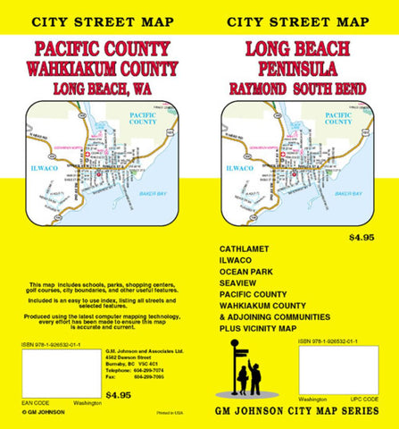 Buy map Long Beach Peninsula, Raymond and South Bend, Washington by GM Johnson