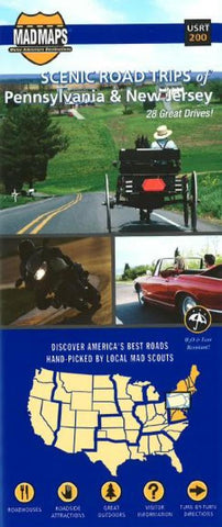 Buy map Pennsylvania and New Jersey, Scenic Road Trips by MAD Maps