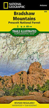 Buy map Bradshaw Mountains and Prescott National Forest, AZ, Map 858
