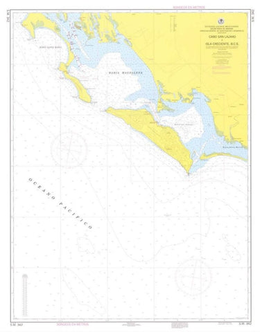 Buy map Cabo San Lazaro a Isla Creciente, B.C.S. by Secretaria de Marina