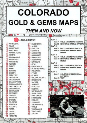 Buy map Colorado, Gold and Gems, 5-Map Set, Then and Now by Northwest Distributors