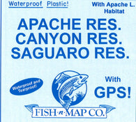 Buy map Apache, Canyon & Saguaro Reservoir Fishing Map